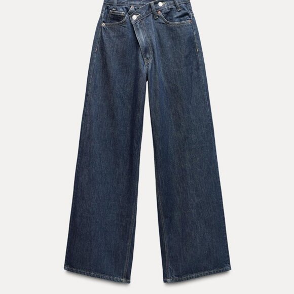 Zara | Jeans | Zara Trf High Rise Wide Leg Crossover